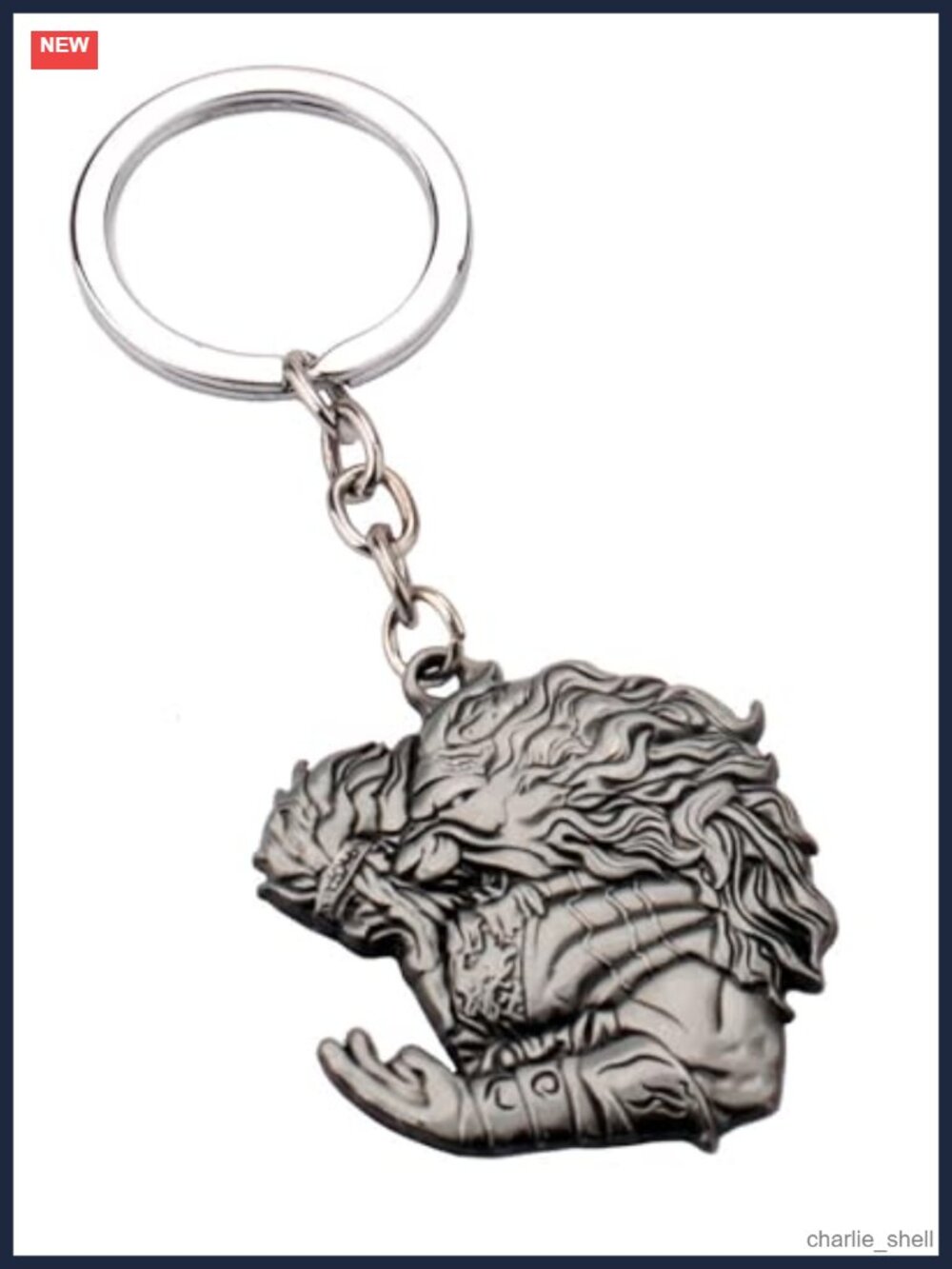 Elden Metal Keychain Pendant Keyring Gaming Cosplay Accessory
